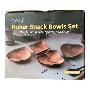 ONEi Poker Snack‎ Bowls Set NIB